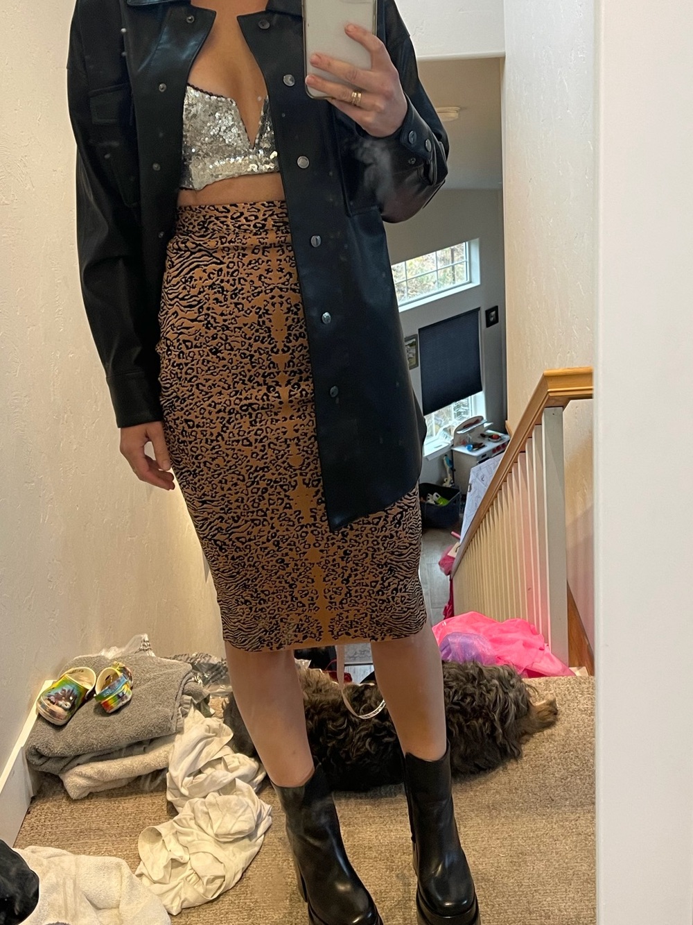 House of London Leopard pencil skirt - Picture 4 of 4